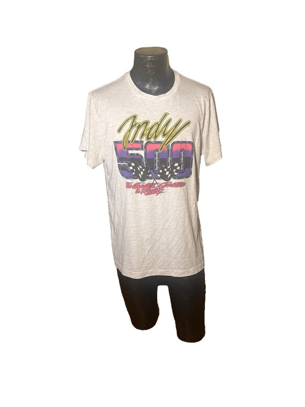 HOMAGE Indy 500 Graphic T-Shirt Men Large Heather Gray Greatest Spectacle Racing
